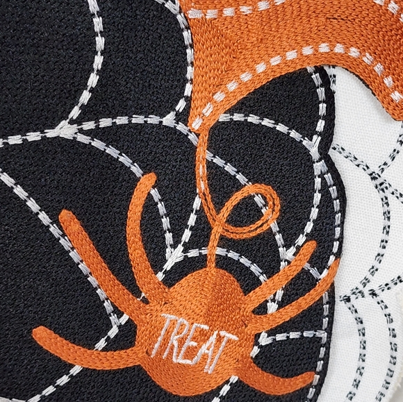 Pumpkin Table Runner with Spiders Trick or Treat 14" x 70" Halloween Table Decor - Picture 6 of 13